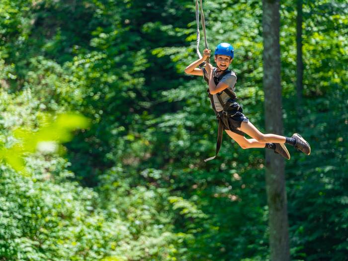 boy on Zipline Adventure Tour