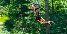 child on zipline tour