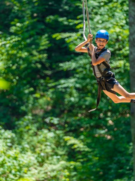 boy on Zipline Adventure Tour