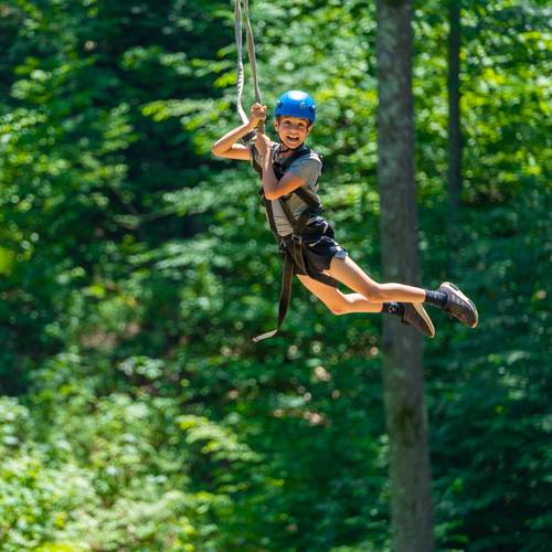 zipline at Boyne Mountain