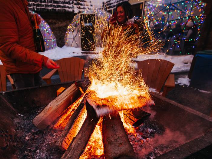 Firepit by the Back Fory.