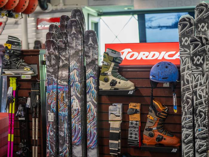 Ski display at Boyne Country Sports