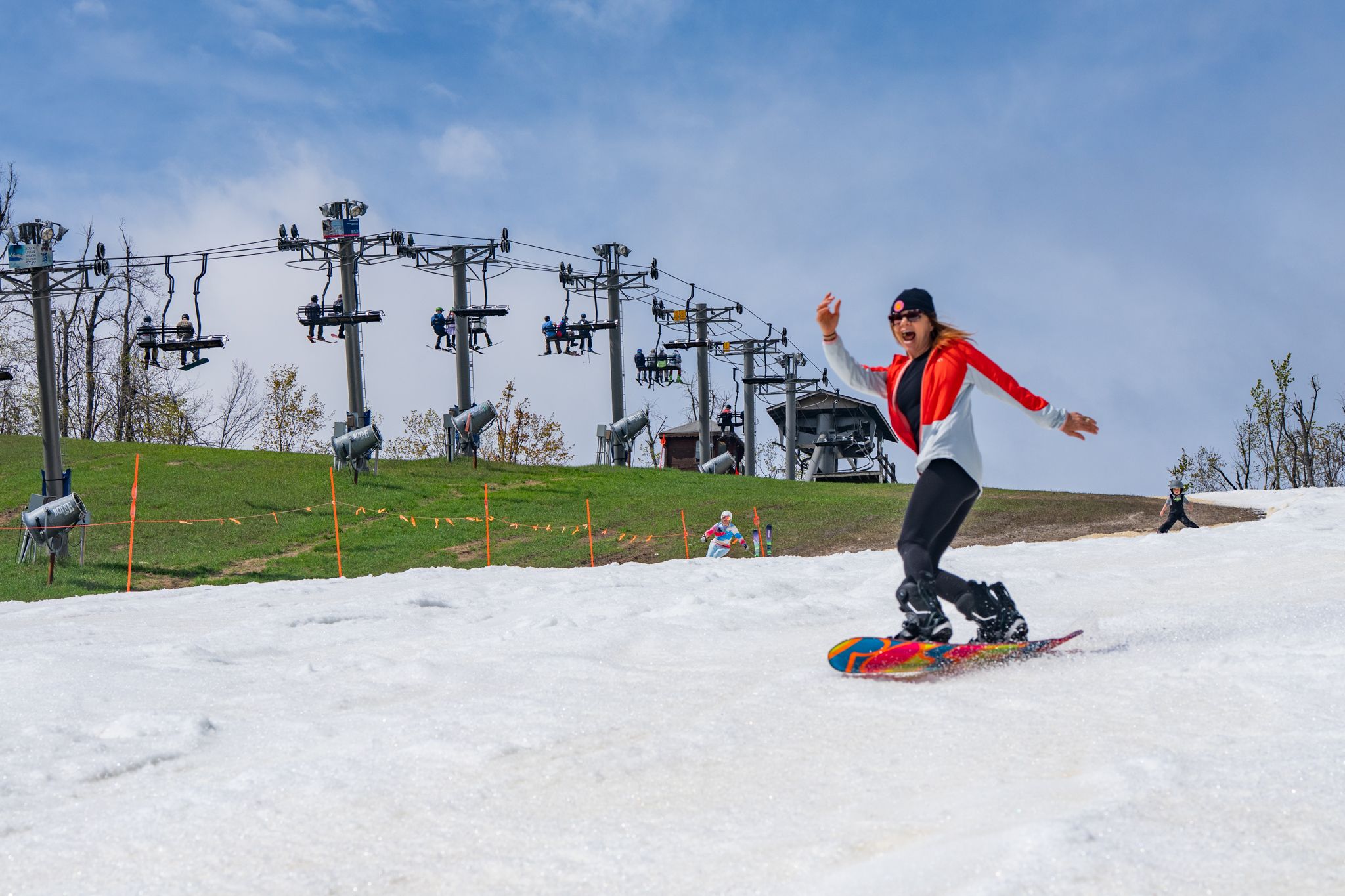happy snowboarder