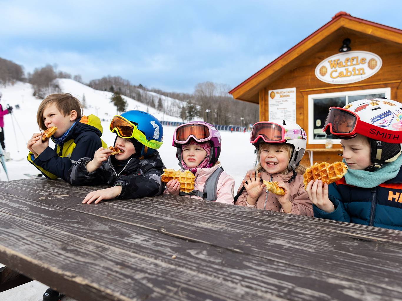 Located at the base of the Mountain Express lift