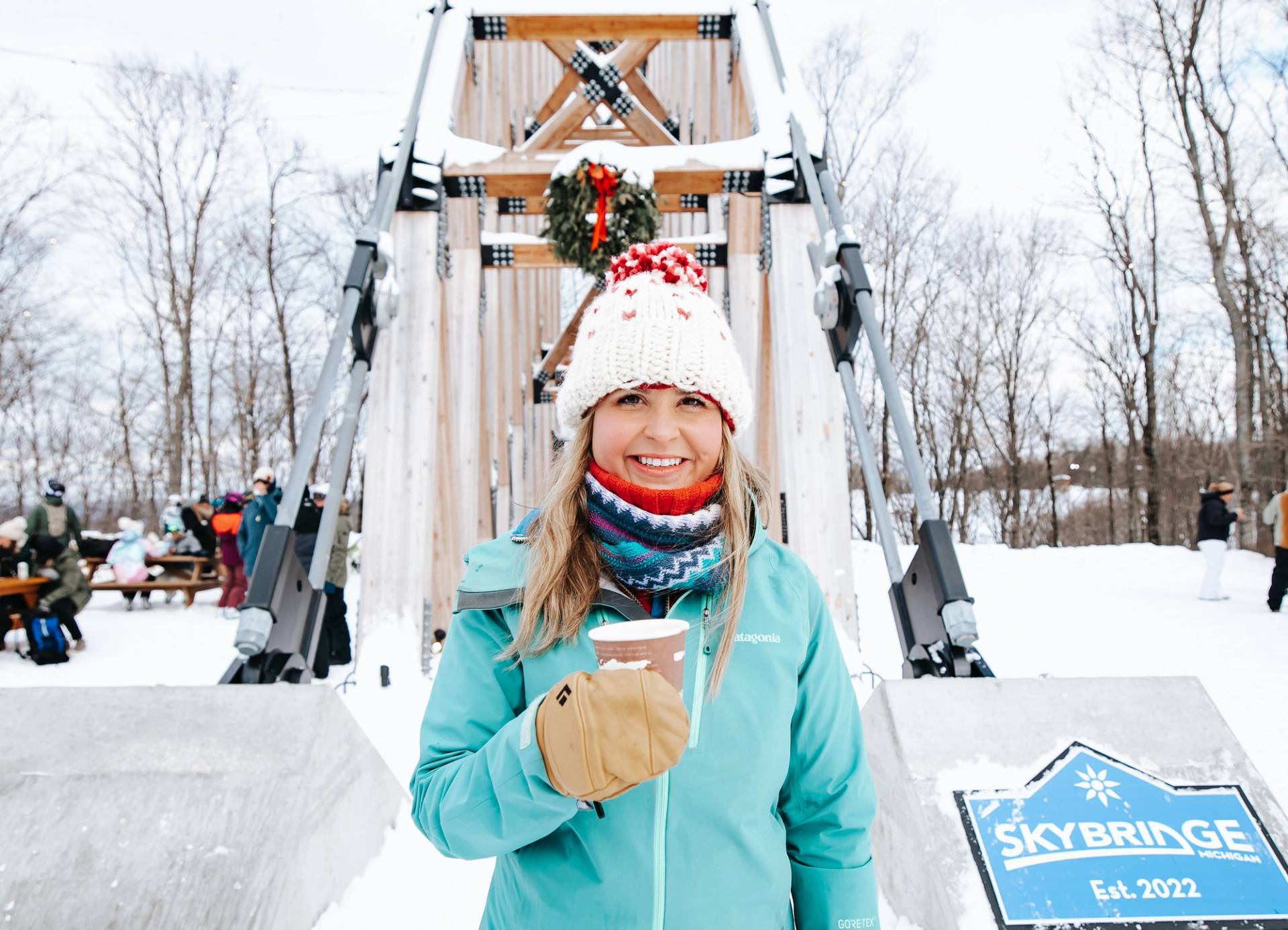 Group Walking with snowshoes