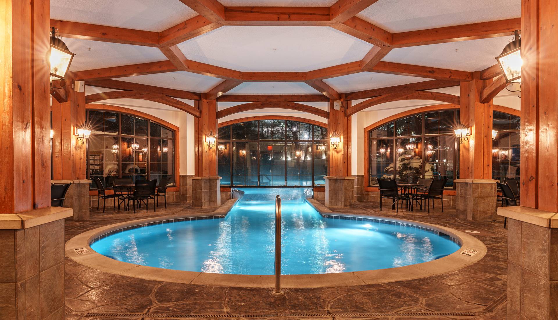 indoor part of Mountain Grand Lodge pool