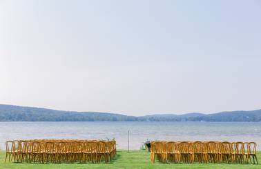 ceremony chairs at deer lake