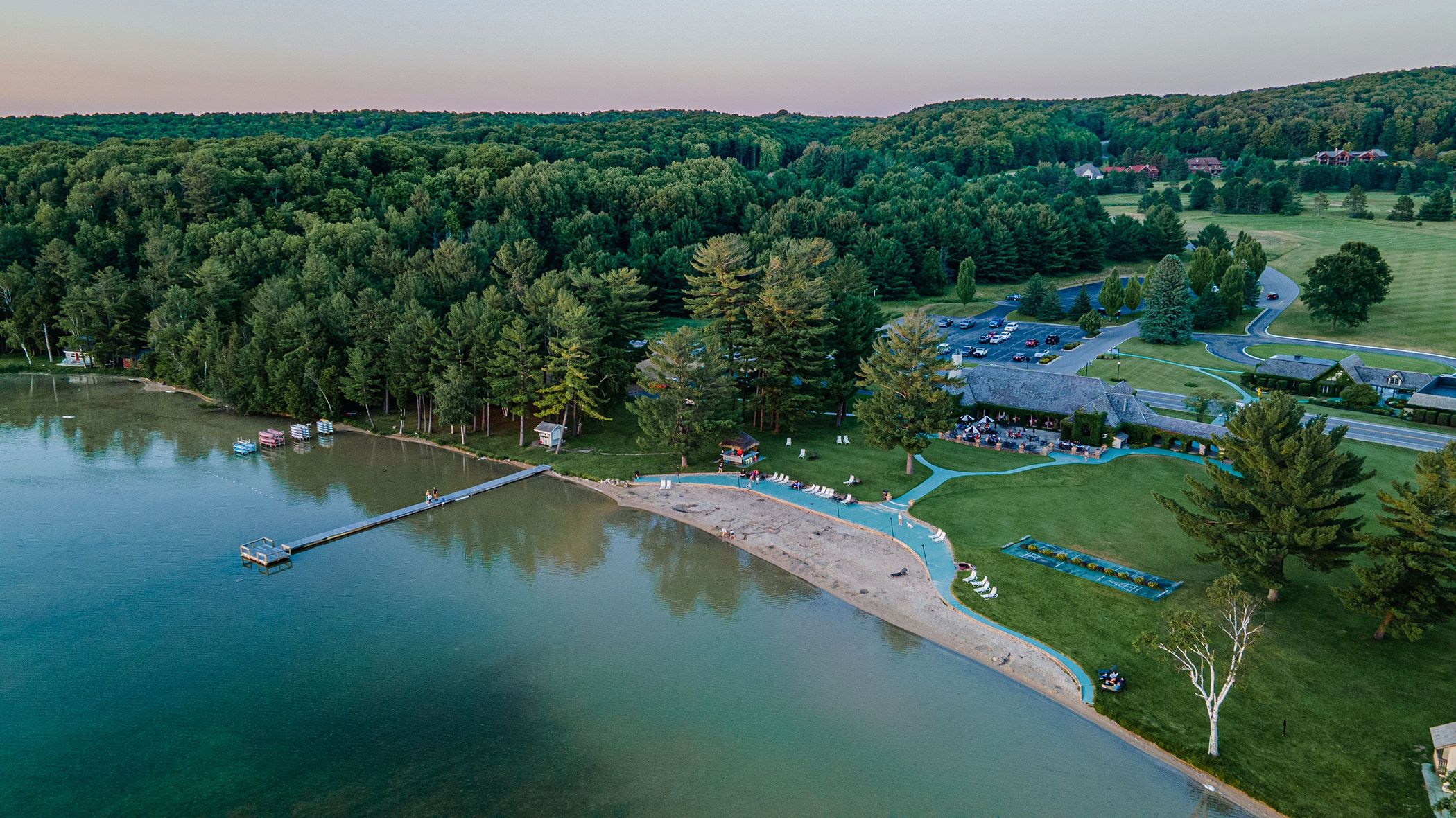 Arial view of Deer Lake Beach