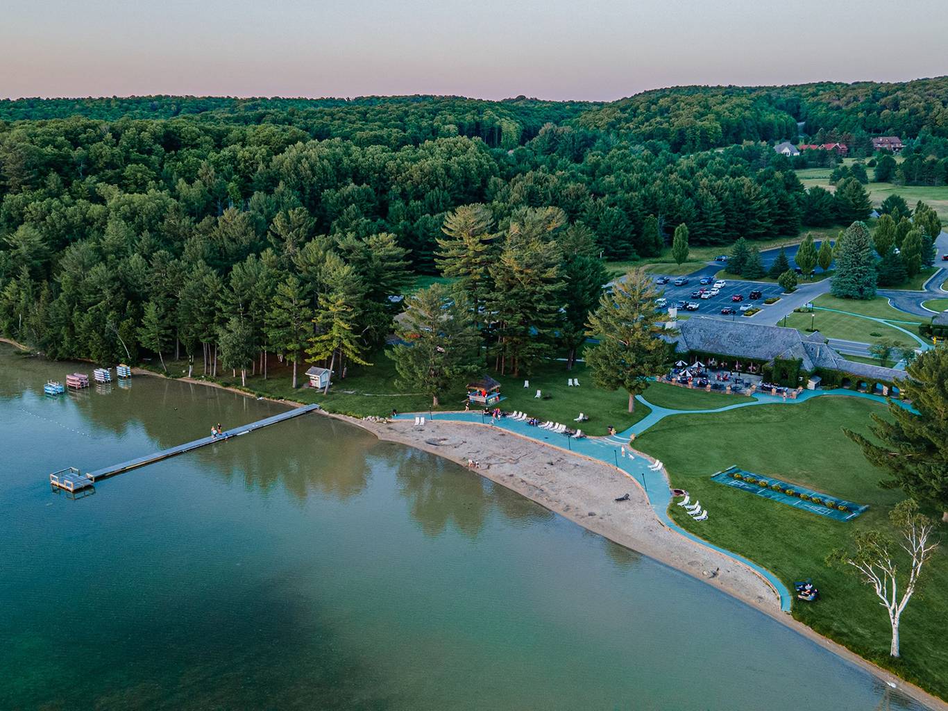 Arial view of Deer Lake Beach
