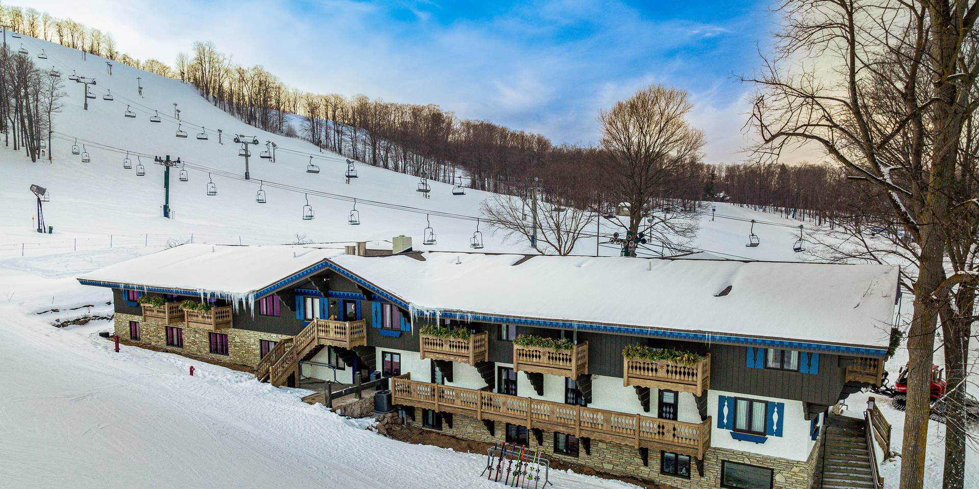 Aerial view of Chalet Edelweiss