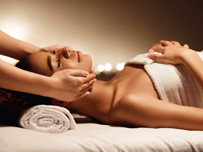 Woman getting a Massage at The Spa
