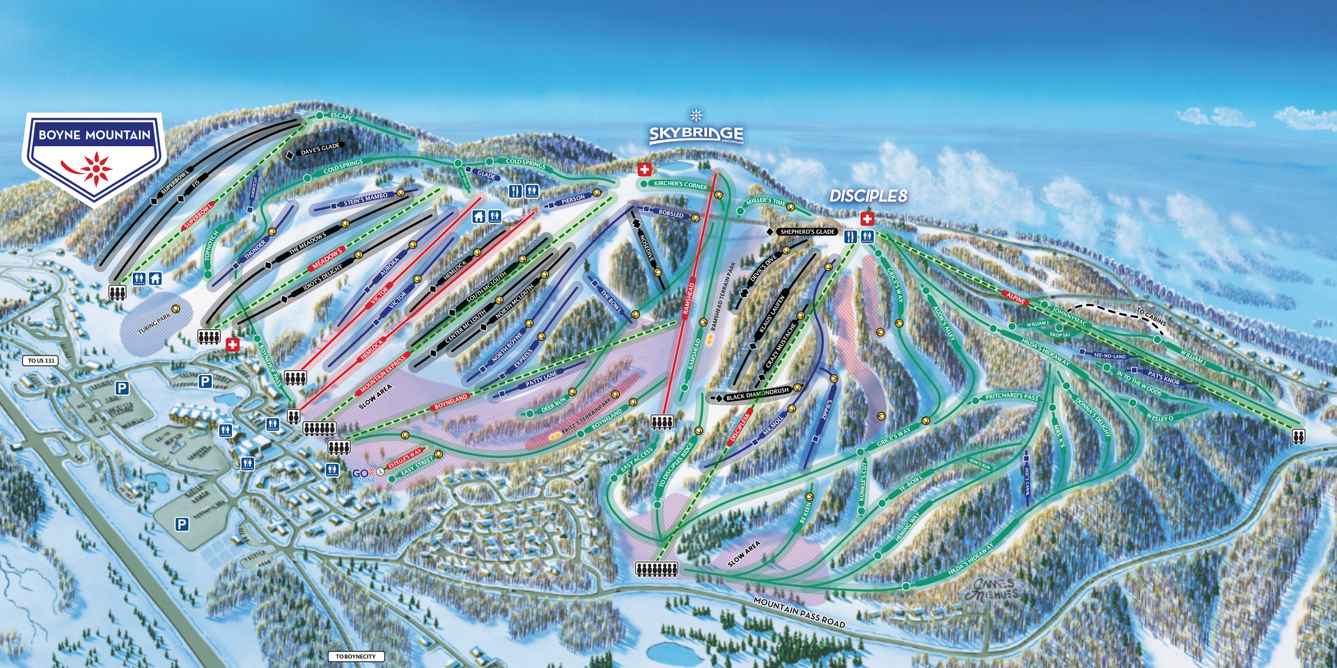 Boyne Mountain interactive trail map