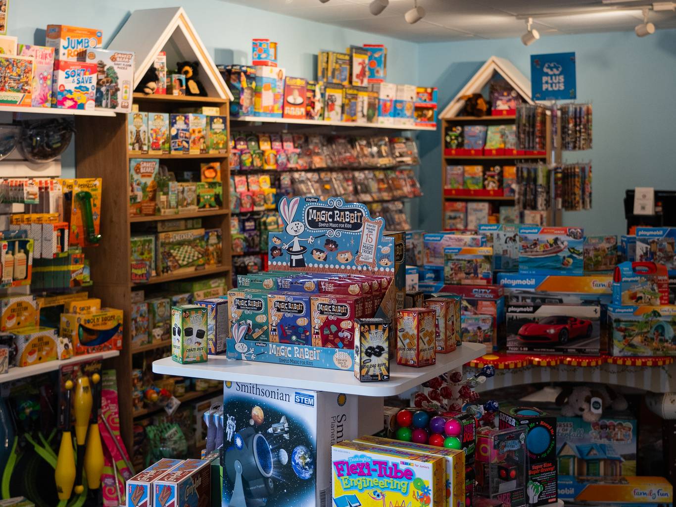 inside picture of toys and candy in Spielladen