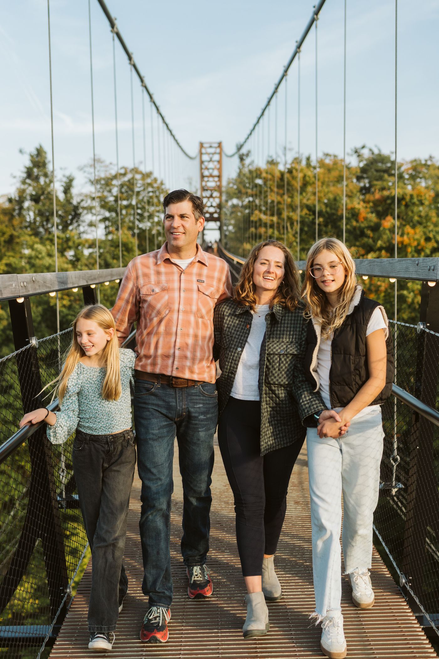 family on skybridge