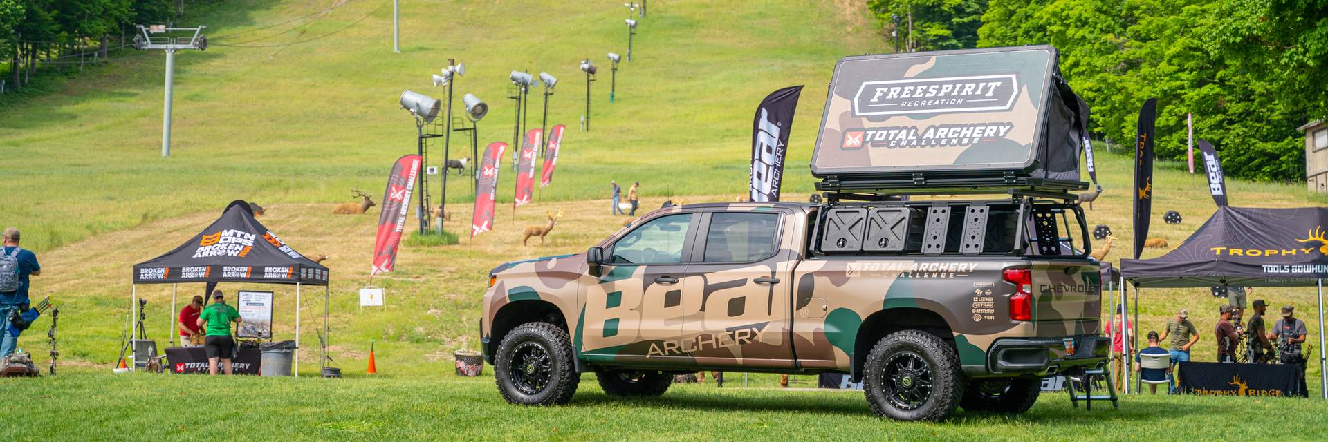 Bear Archery truck at Boyne Mountain