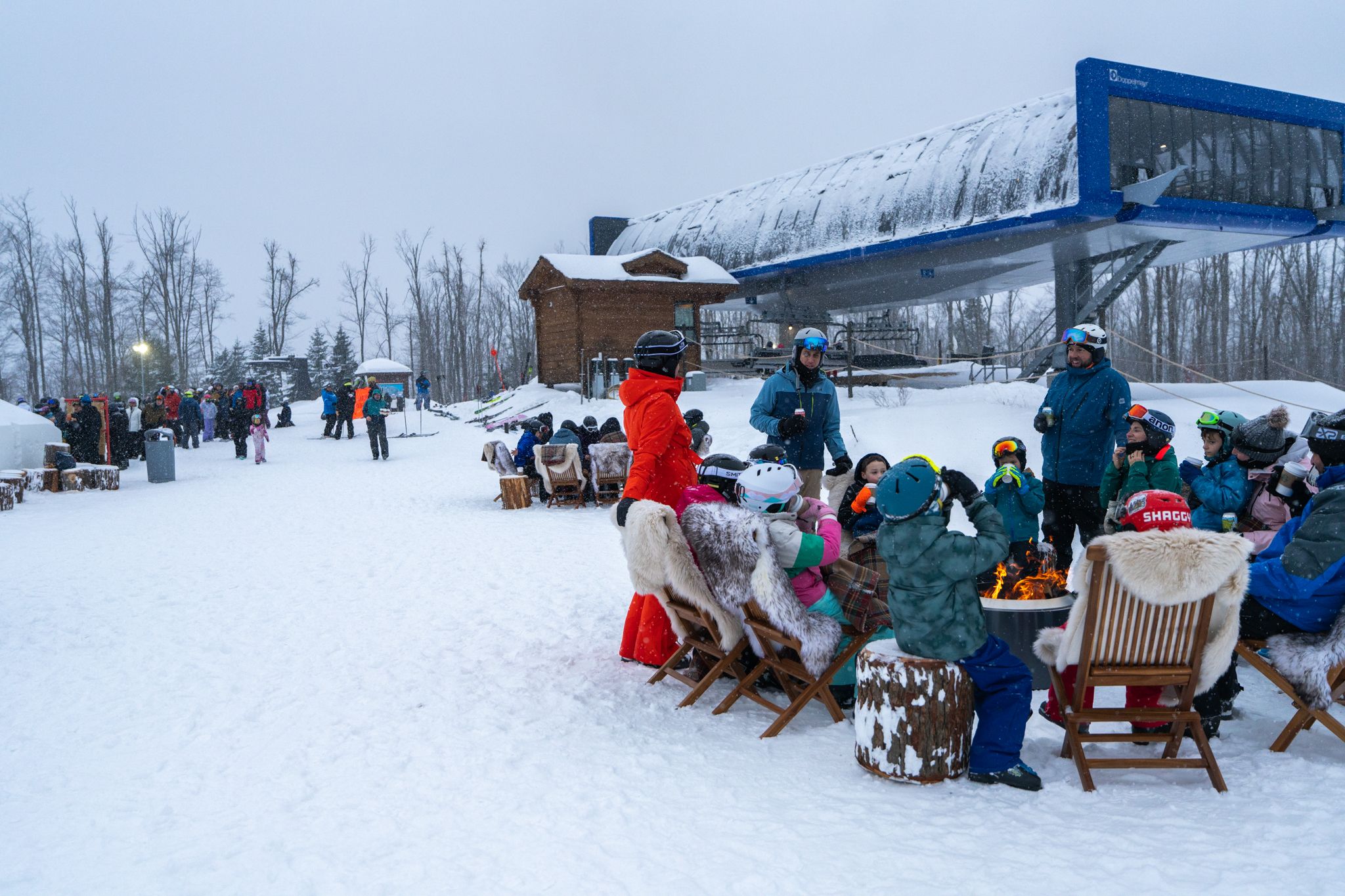 outside fire pits at iglu