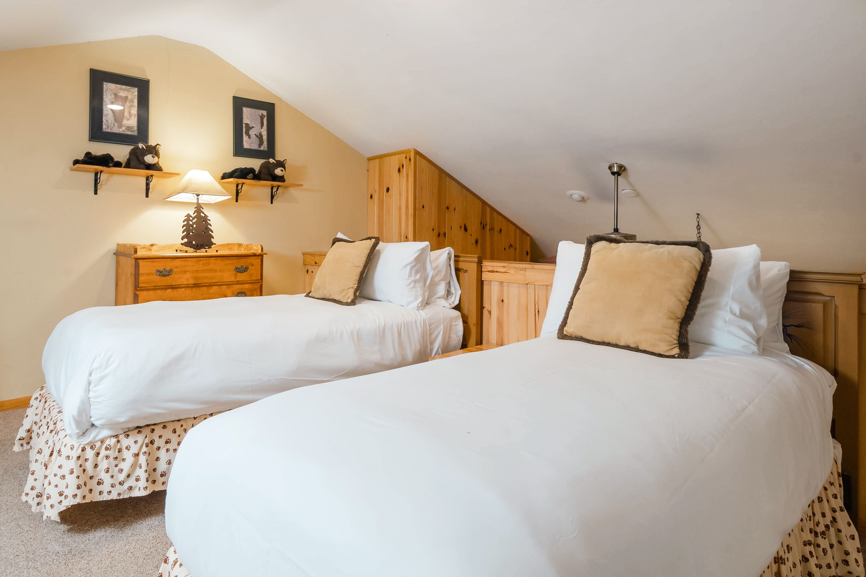 loft bedroom inside mountain villa