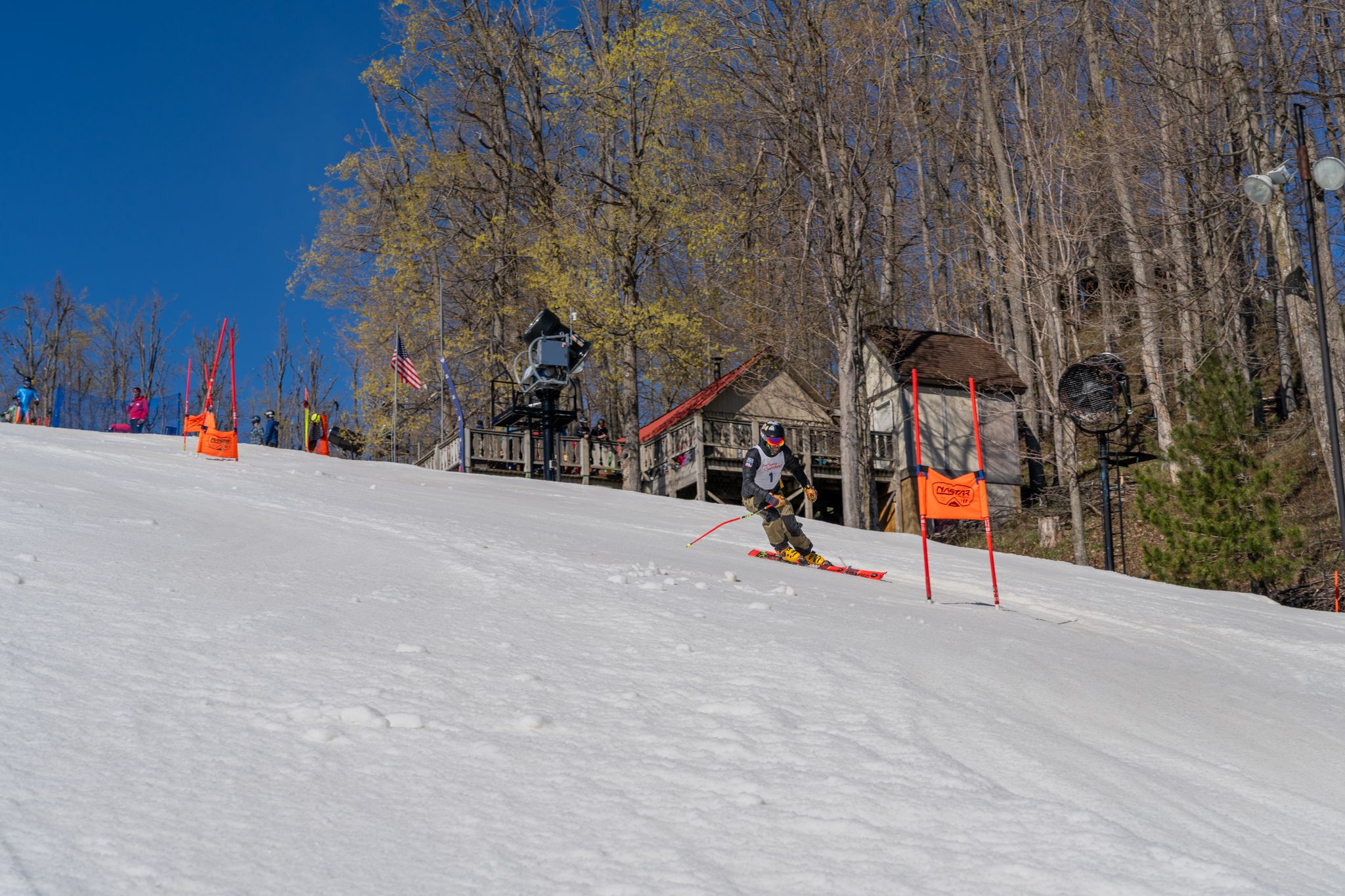 ski racer on victor