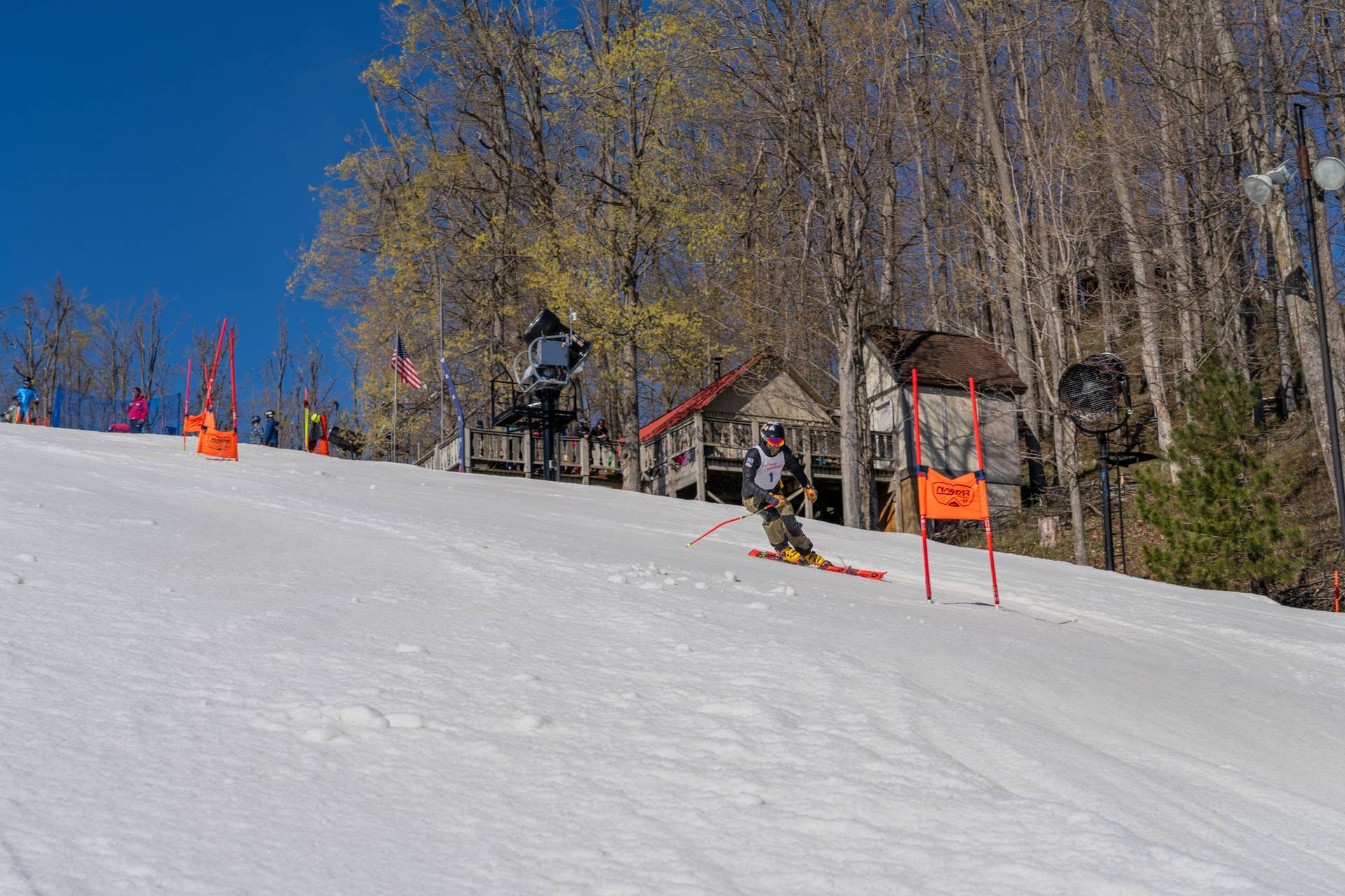 ski racer on victor