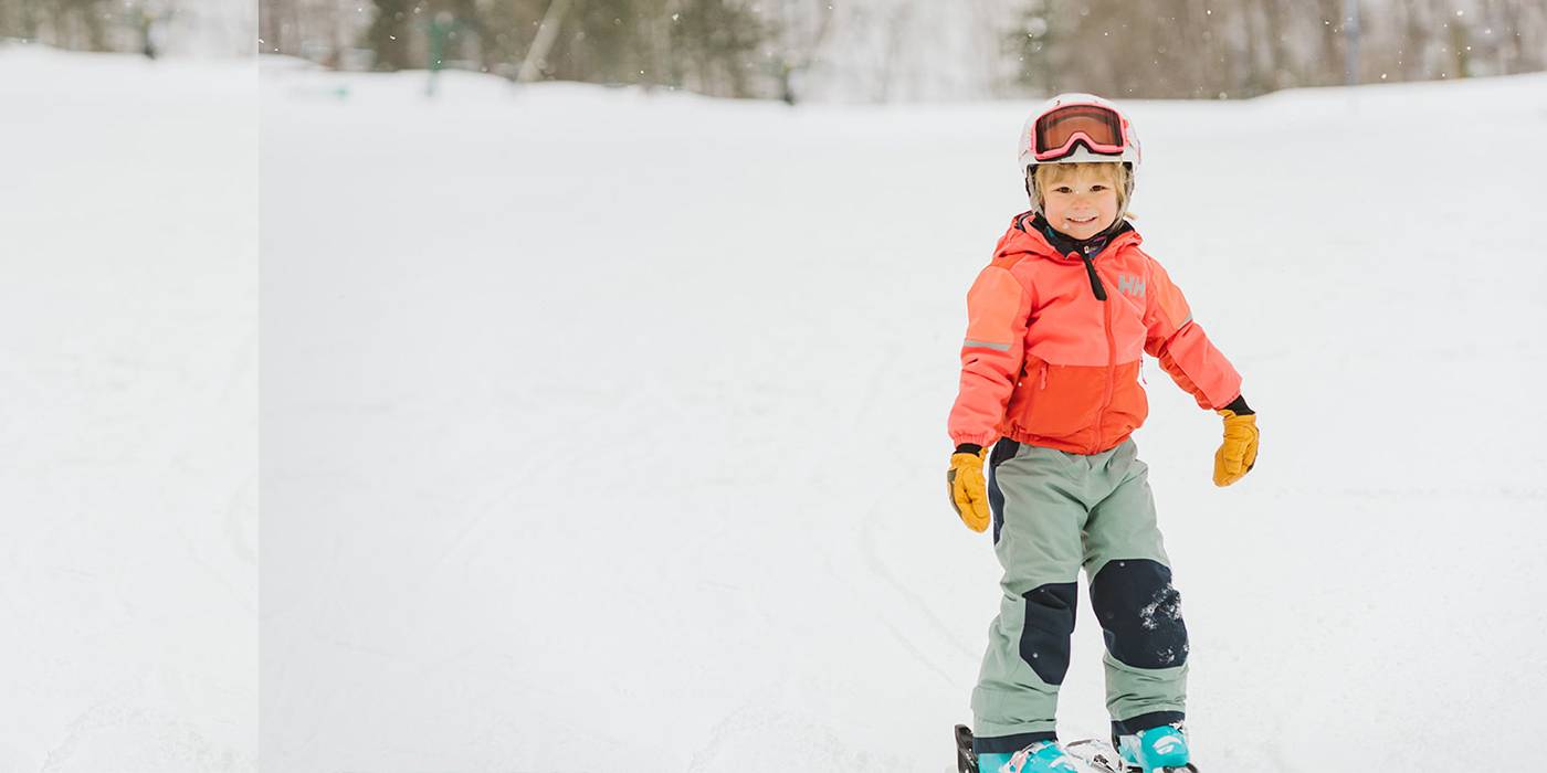 little girl skiing at Boyne Mountain