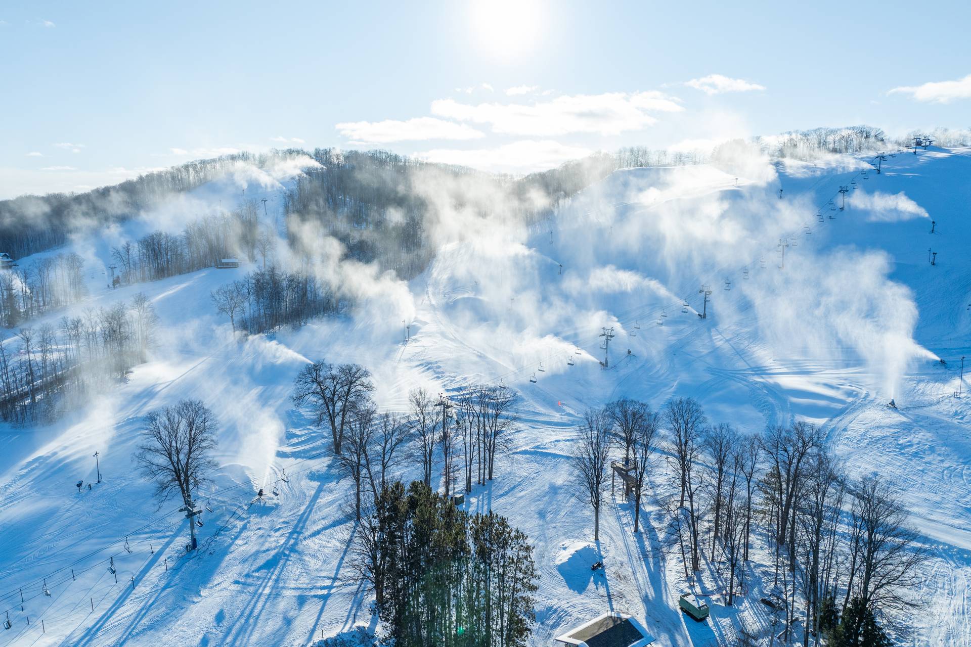 snowmaking at boyne mountain