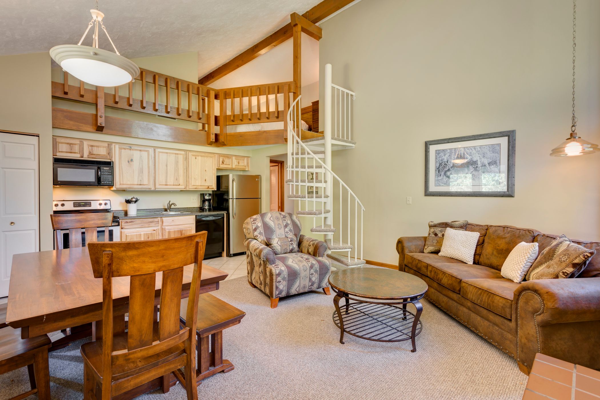 living space in mountain villa