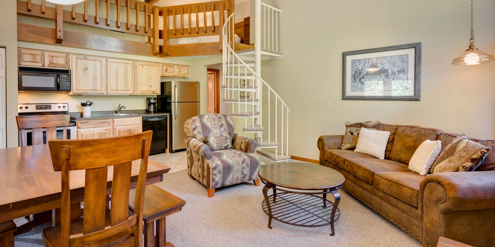 living space in mountain villa