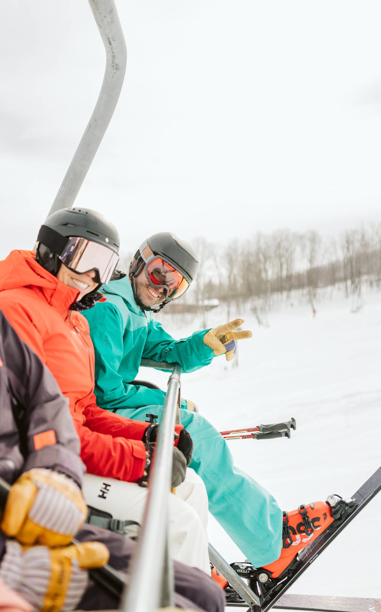 skier on Aurora at boyne mountain