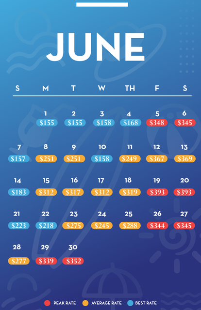 June Rate Calendar