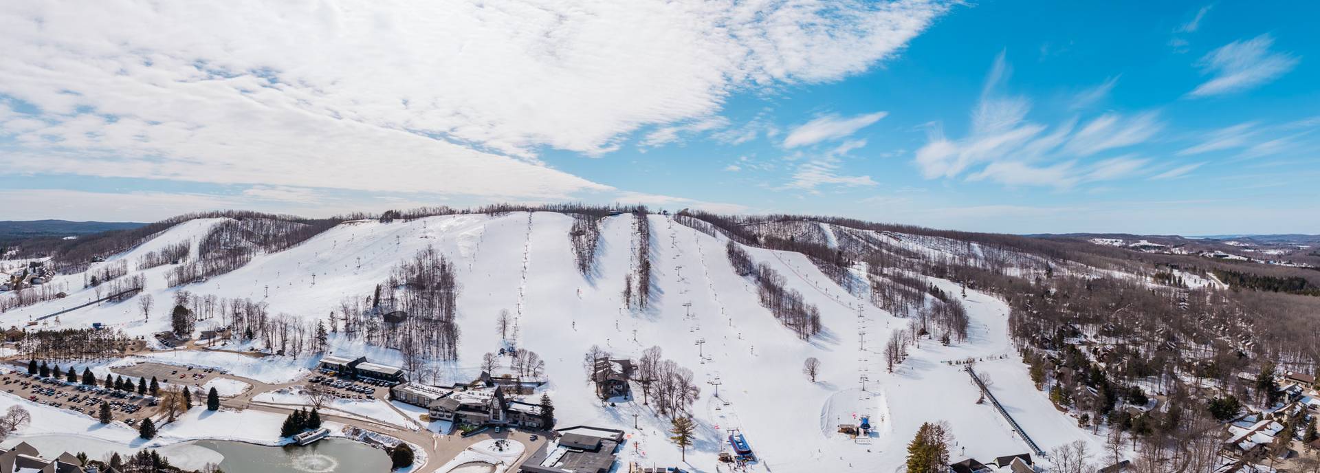 Panorama of ski hill
