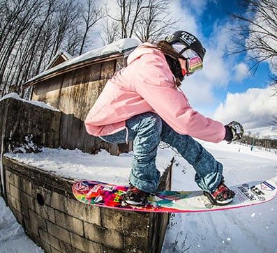 Boarder hitting feature at the Transfer Station