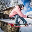 Boarder hitting feature at the Transfer Station