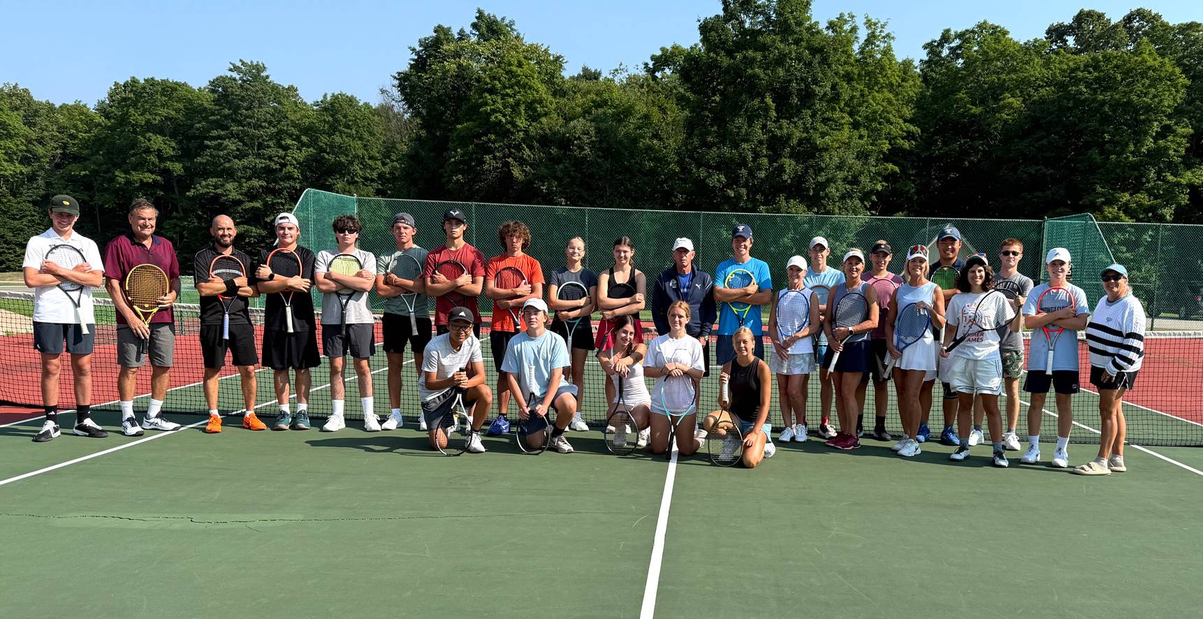 group photo of the Tennis Academy