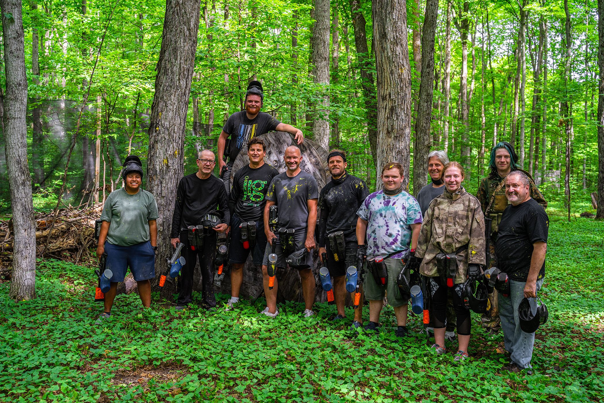 Group about to paintball