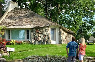 Mushroom houses in charlevoix