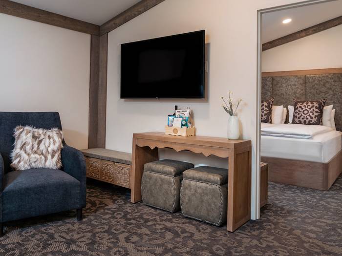 Living room area in Chalet Edelweiss