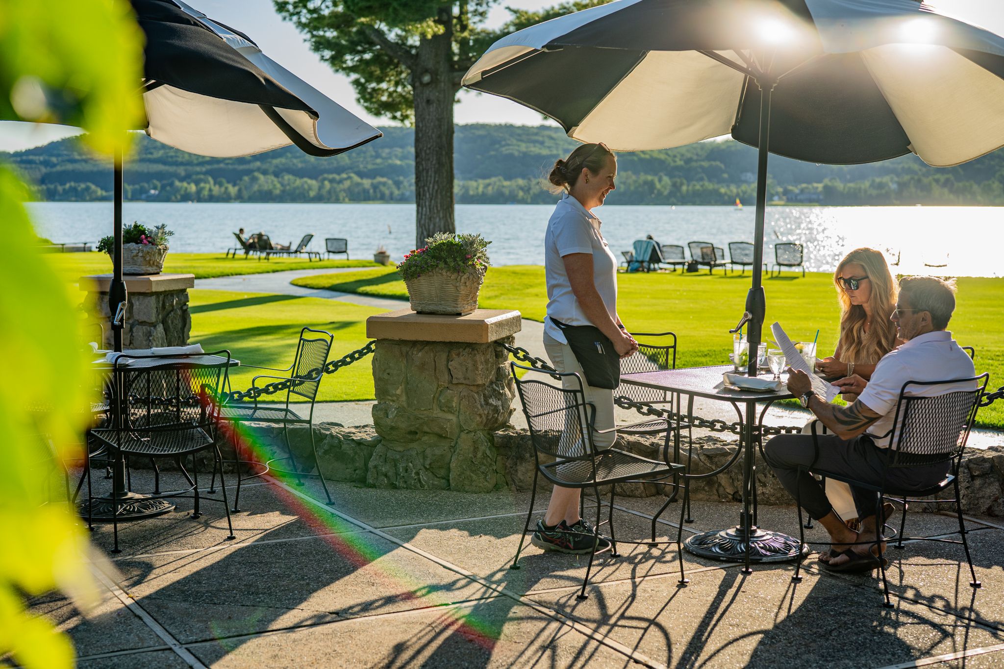 order being taken on the Beach House patio