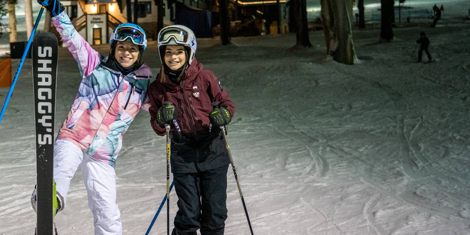 Girls on the Ski Hill