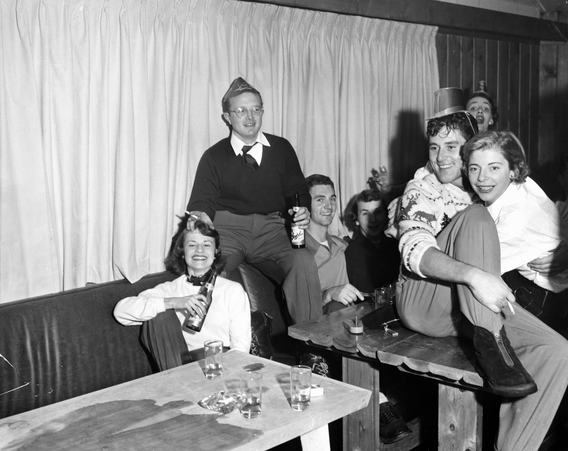 Archive photo of a holiday party at Boyne Mountain