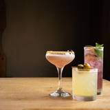 Cocktails on a table inside a restraurant