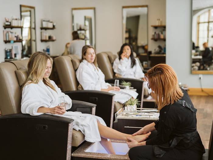 pedicure at the spa