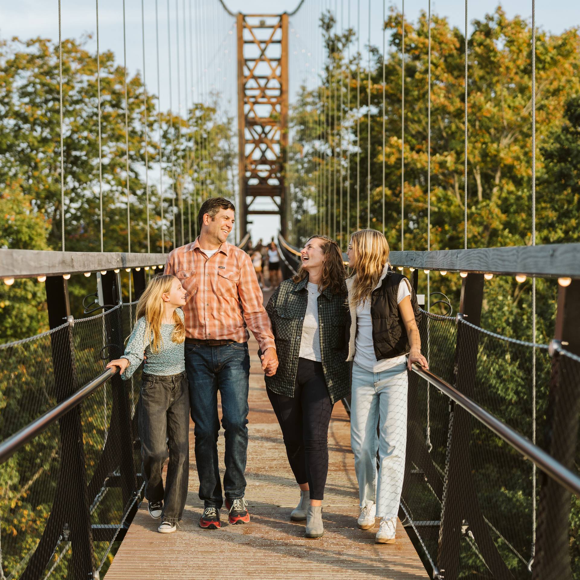 family on skybridge