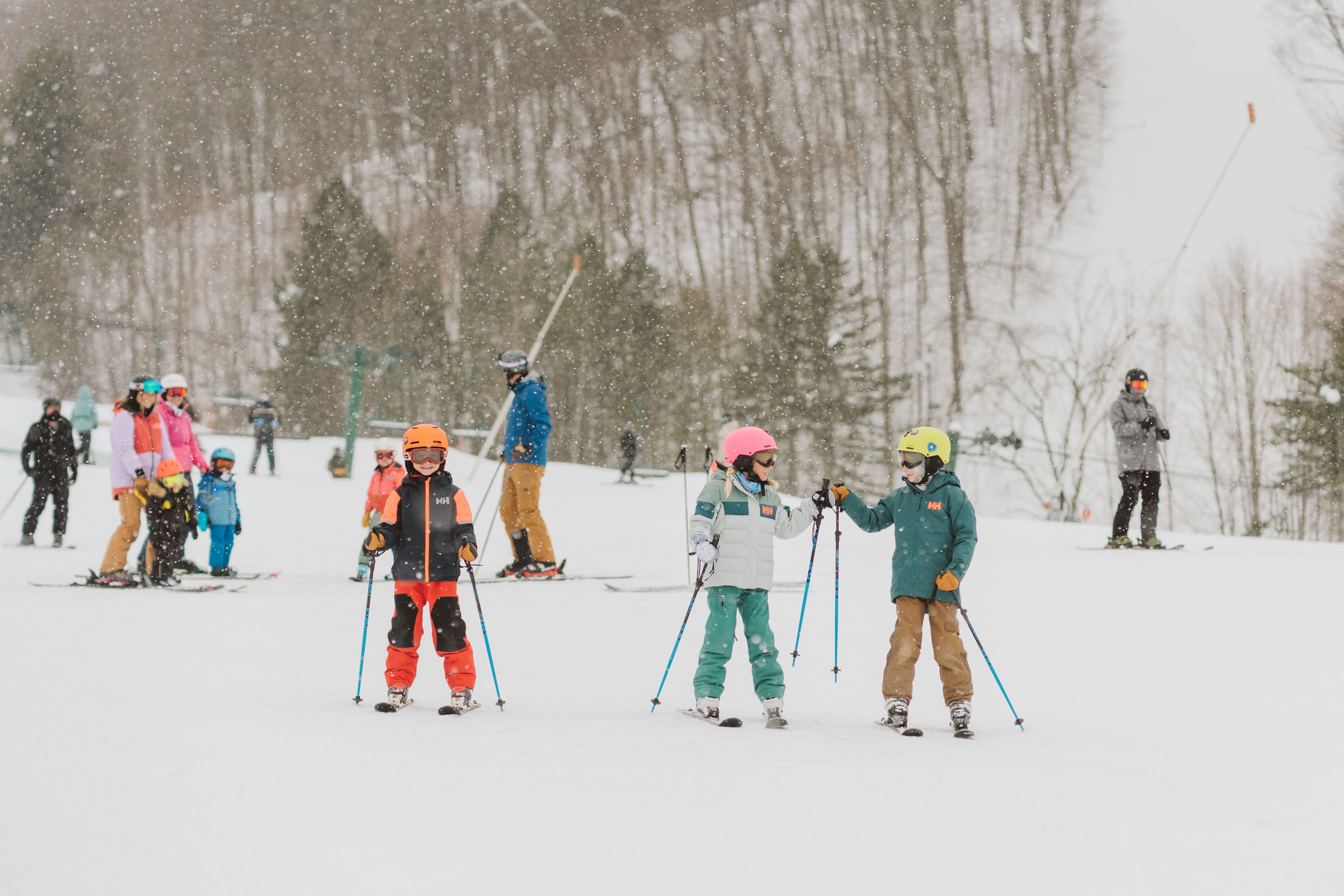 young skiers on boyneland