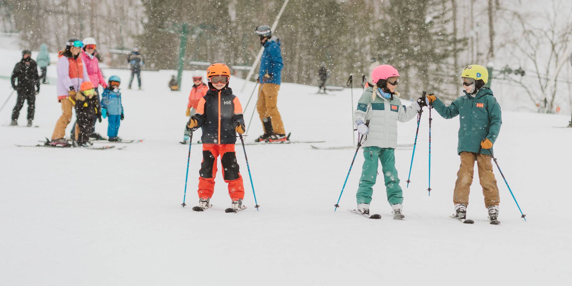 youth ripping down slope