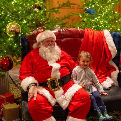 Santa with little girl