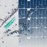 aerial view of slush cup pond