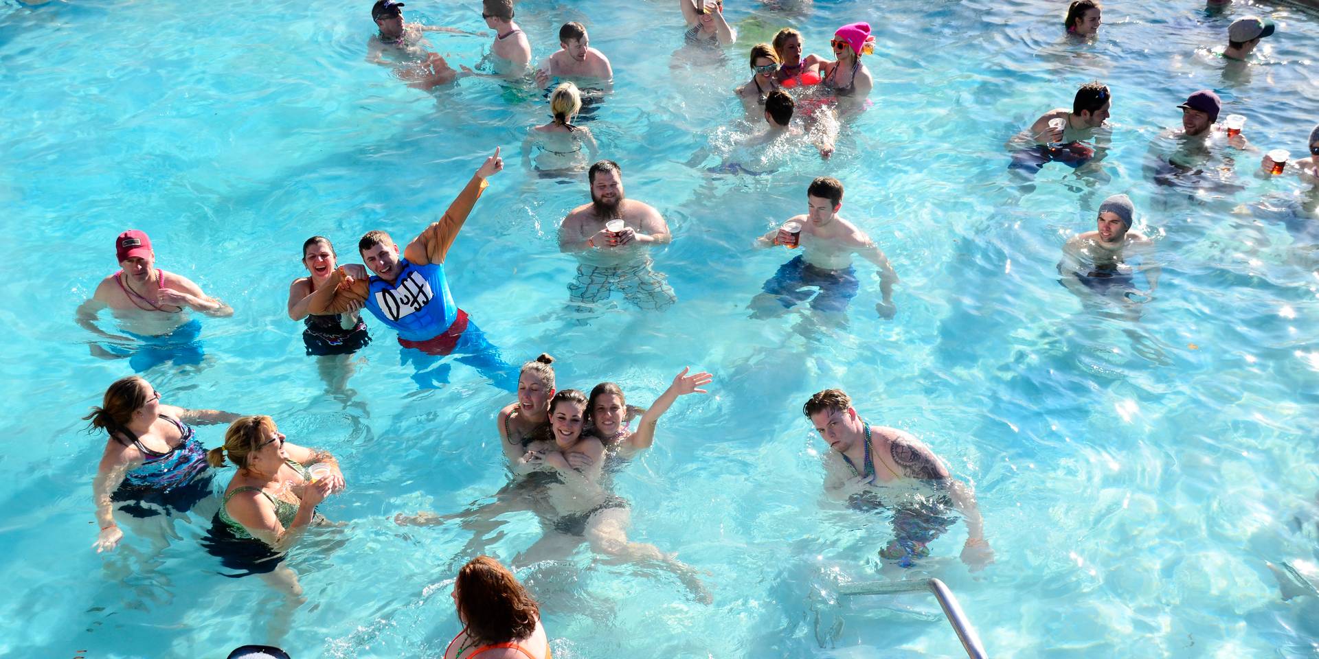 Pool party at the Clock Tower Lodge pool
