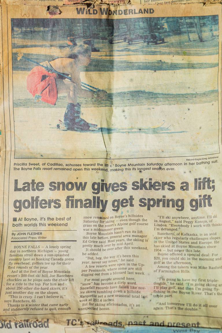 newspaper clipping from Traverse City Eagles