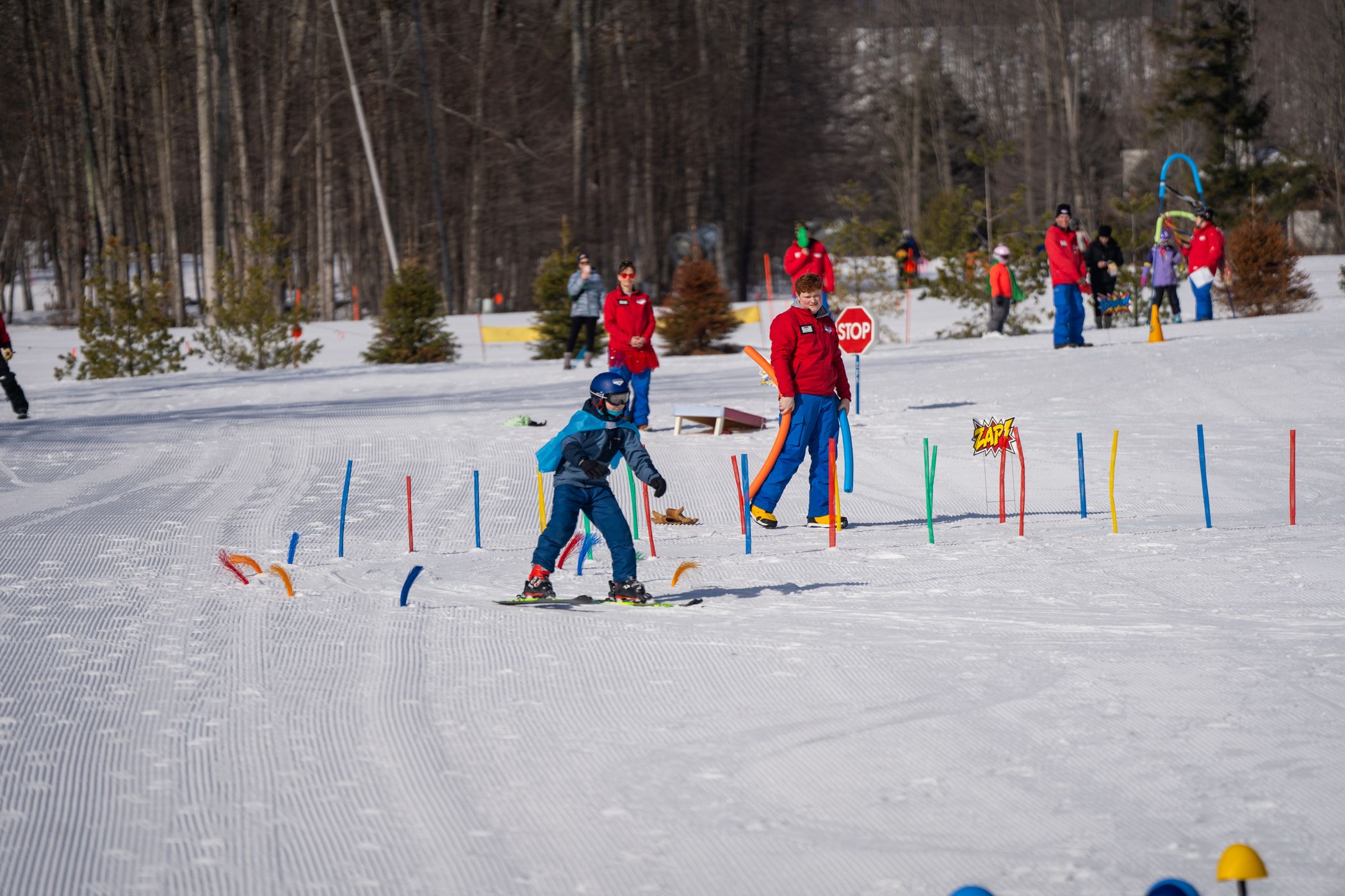 silly slalom ski race