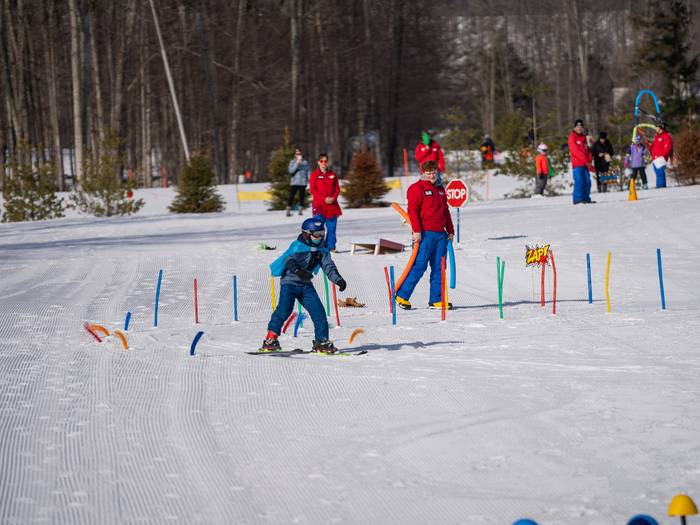 silly slalom ski race